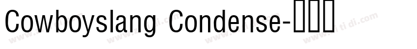 Cowboyslang Condense字体转换